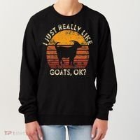 I Just Really Like Goats Farmer Farm Animal Goat Lover Gift Women's Sweatshirt thumb 0