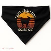 I Just Really Like Goats Farmer Farm Animal Goat Lover Gift USA-Made Doggie Bandana thumb 0