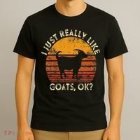 I Just Really Like Goats Farmer Farm Animal Goat Lover Gift T-Shirt thumb 3