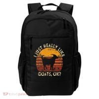 I Just Really Like Goats Farmer Farm Animal Goat Lover Gift Backpack thumb 0