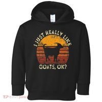 I Just Really Like Goats Farmer Farm Animal Goat Lover Gift Toddler Hoodie thumb 0