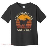 I Just Really Like Goats Farmer Farm Animal Goat Lover Gift Toddler T-Shirt thumb 0