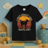 I Just Really Like Goats Farmer Farm Animal Goat Lover Gift Toddler T-Shirt thumb 3