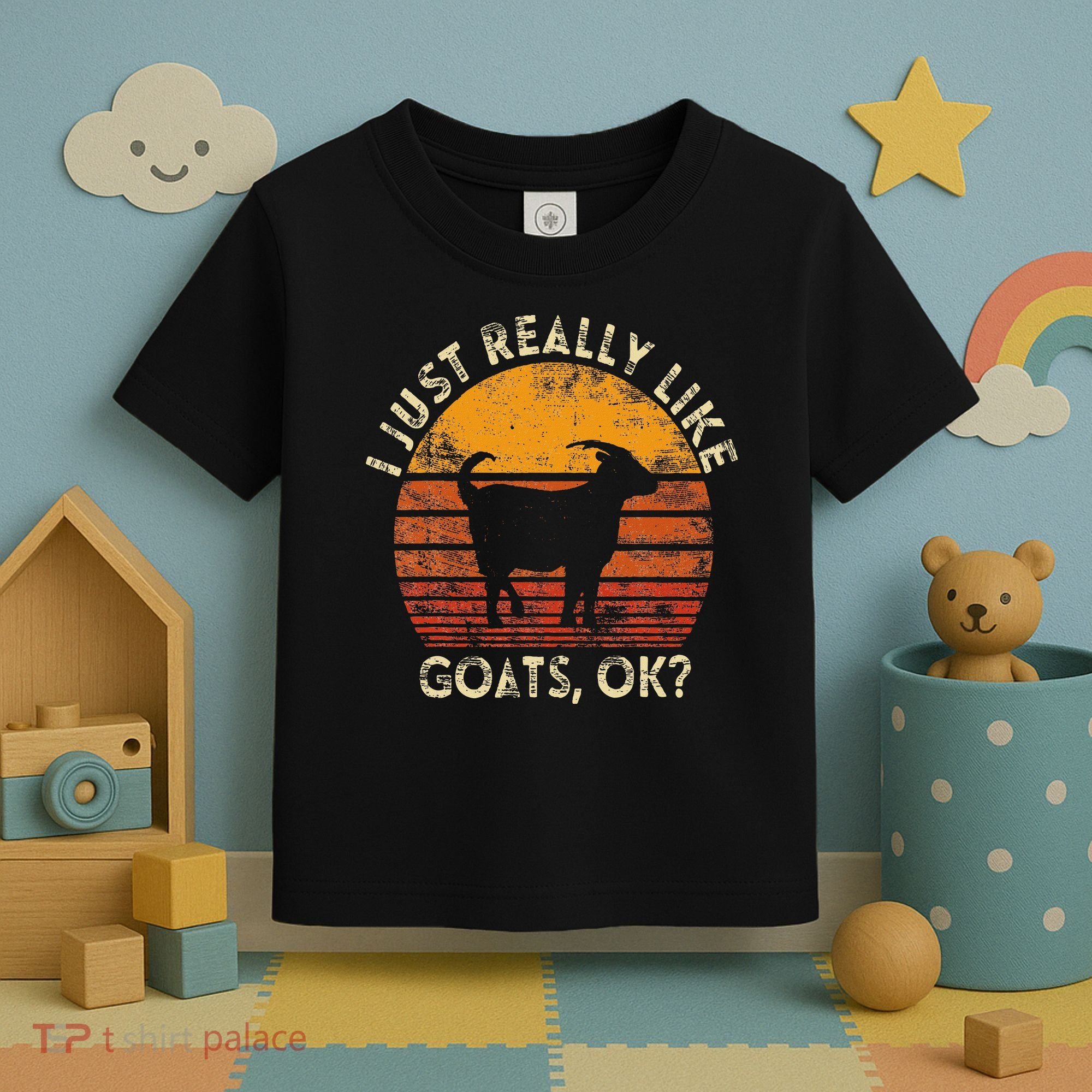 I Just Really Like Goats Farmer Farm Animal Goat Lover Gift Toddler T-Shirt