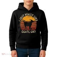 I Just Really Like Goats Farmer Farm Animal Goat Lover Gift Kids Hoodie thumb 4