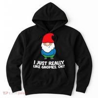 I Just Really Like Gnomes, Ok? Garden Gnome Premium Hoodie thumb 0