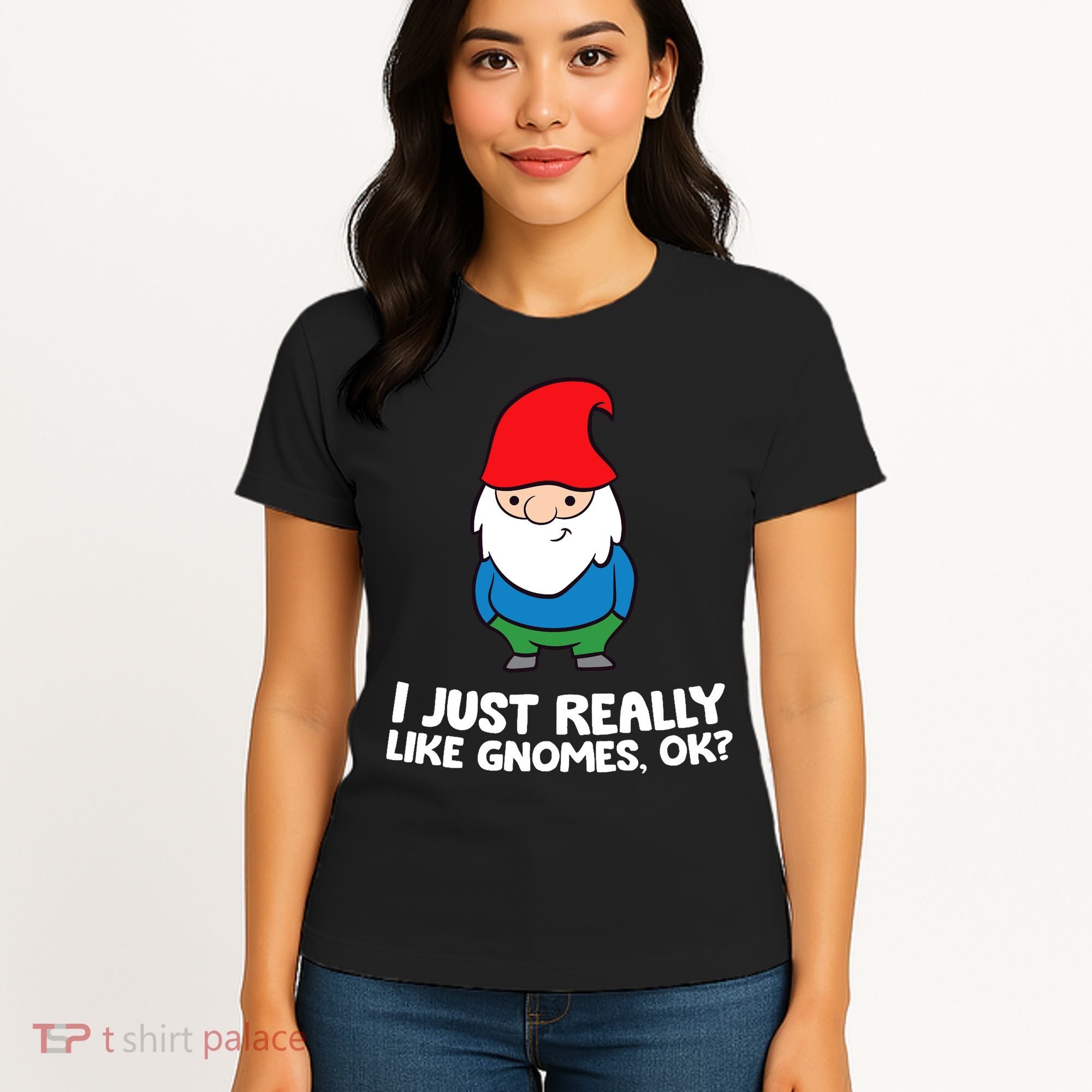 I Just Really Like Gnomes, Ok? Garden Gnome Premium Women's T-Shirt