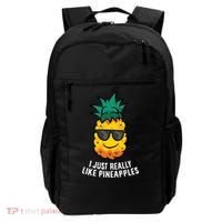 I Just Really Like Pineapples Cute Pineapple Summer Funny Gift Backpack thumb 0