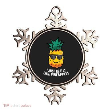 I Just Really Like Pineapples Cute Pineapple Summer Funny Gift Ornament