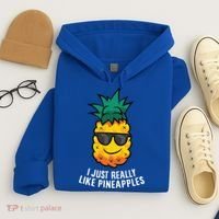 I Just Really Like Pineapples Cute Pineapple Summer Funny Gift Hoodie thumb 4