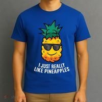 I Just Really Like Pineapples Cute Pineapple Summer Funny Gift T-Shirt thumb 3