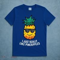 I Just Really Like Pineapples Cute Pineapple Summer Funny Gift T-Shirt thumb 5