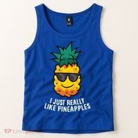 I Just Really Like Pineapples Cute Pineapple Summer Funny Gift Tank Top thumb 2