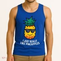 I Just Really Like Pineapples Cute Pineapple Summer Funny Gift Tank Top thumb 3