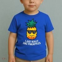 I Just Really Like Pineapples Cute Pineapple Summer Funny Gift Toddler T-Shirt thumb 2