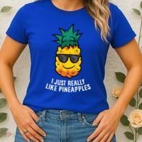I Just Really Like Pineapples Cute Pineapple Summer Funny Gift Women's T-Shirt thumb 2