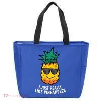 I Just Really Like Pineapples Cute Pineapple Summer Funny Gift Tote Bag thumb 0