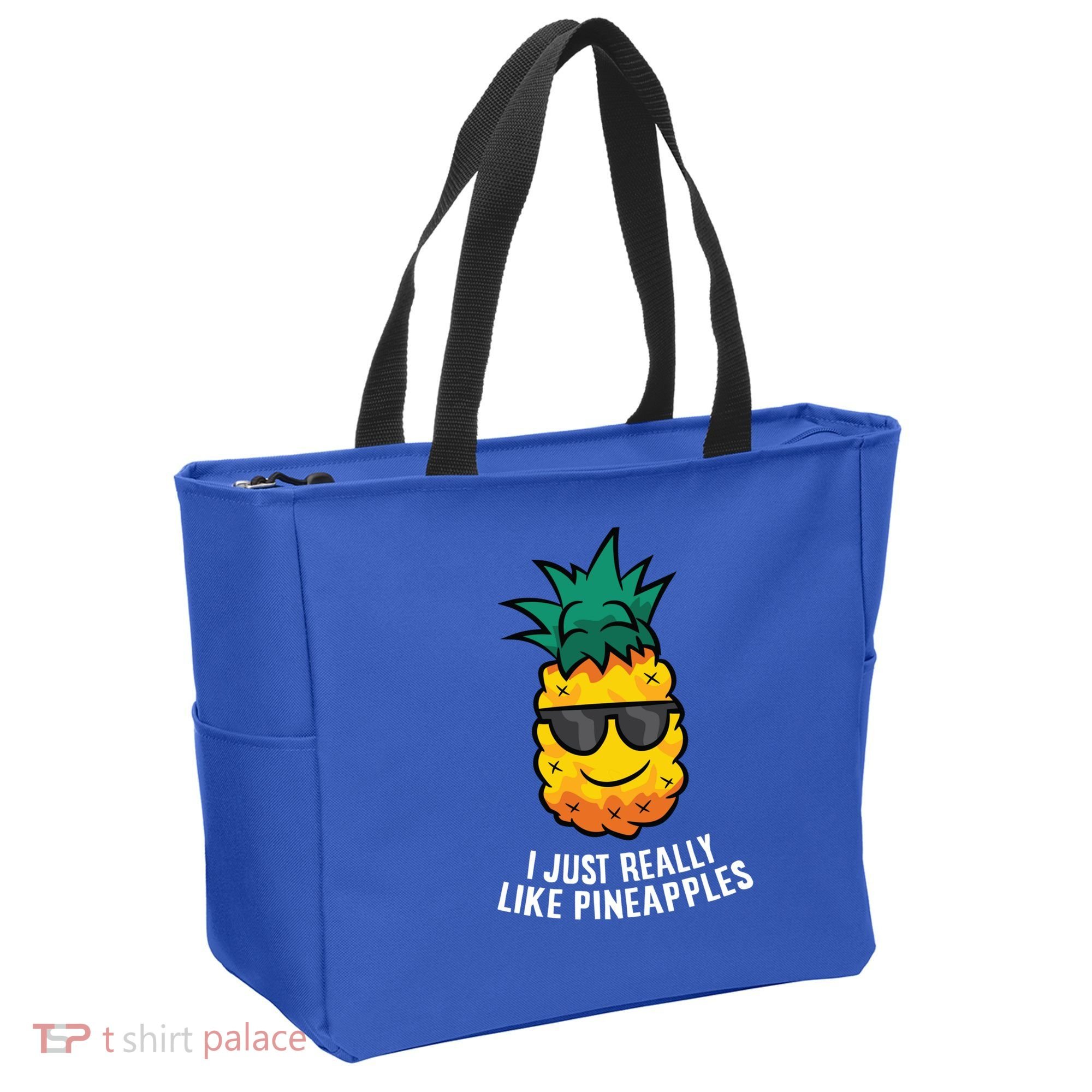I Just Really Like Pineapples Cute Pineapple Summer Funny Gift Tote Bag