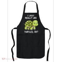 I Just Really Like Turtles, OK Lover Gift Cute Turtle Love Apron thumb 0