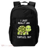 I Just Really Like Turtles, OK Lover Gift Cute Turtle Love Backpack thumb 0