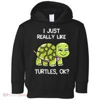 I Just Really Like Turtles, OK Lover Gift Cute Turtle Love Toddler Hoodie thumb 0