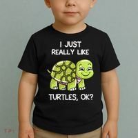 I Just Really Like Turtles, OK Lover Gift Cute Turtle Love Toddler T-Shirt thumb 2