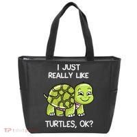 I Just Really Like Turtles, OK Lover Gift Cute Turtle Love Tote Bag thumb 0