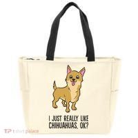 I Just Really Like Chihuahuas Ok? Cute Chihuahua Great Gift Tote Bag thumb 0