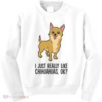 I Just Really Like Chihuahuas Ok? Cute Chihuahua Great Gift Kids Sweatshirt thumb 0