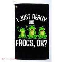 I Just Really Like Frogs Golf Towel thumb 0