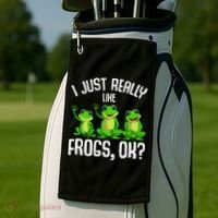 I Just Really Like Frogs Golf Towel thumb 2