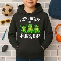 I Just Really Like Frogs Kids Hoodie thumb 2