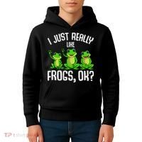 I Just Really Like Frogs Kids Hoodie thumb 4