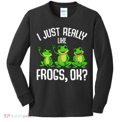I Just Really Like Frogs Kids Long Sleeve Shirt