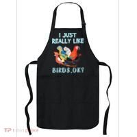 I Just Really Like Birds Ok Funny Toucan Macaw Parrot Apron thumb 0