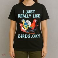 I Just Really Like Birds Ok Funny Toucan Macaw Parrot T-Shirt thumb 4