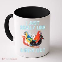I Just Really Like Birds Ok Funny Toucan Macaw Parrot Coffee Mug thumb 0