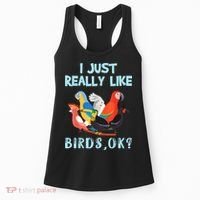 I Just Really Like Birds Ok Funny Toucan Macaw Parrot Women's Tank Top thumb 0