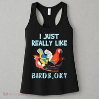 I Just Really Like Birds Ok Funny Toucan Macaw Parrot Women's Tank Top thumb 3