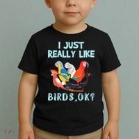 I Just Really Like Birds Ok Funny Toucan Macaw Parrot Toddler T-Shirt thumb 2