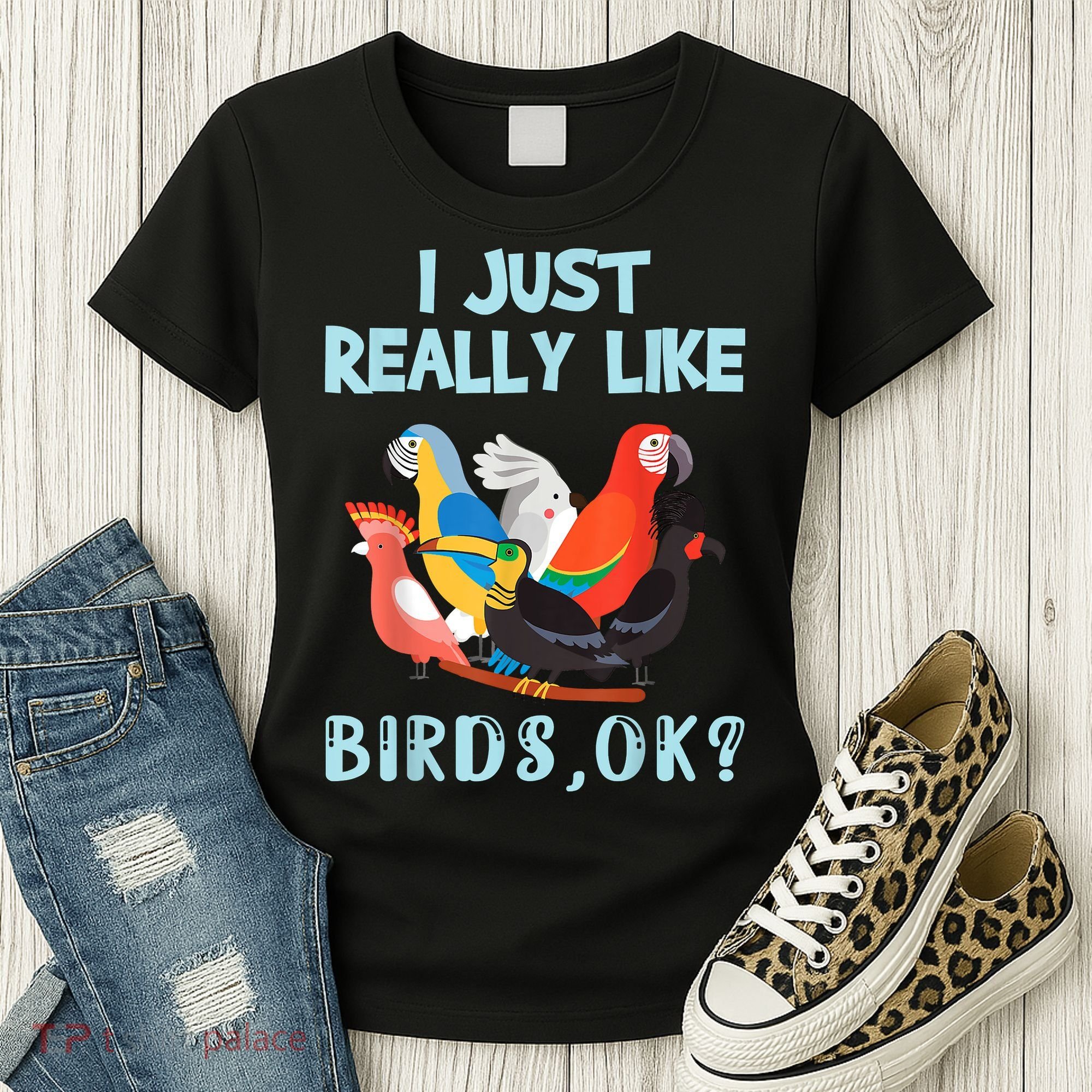 I Just Really Like Birds Ok Funny Toucan Macaw Parrot Women's T-Shirt