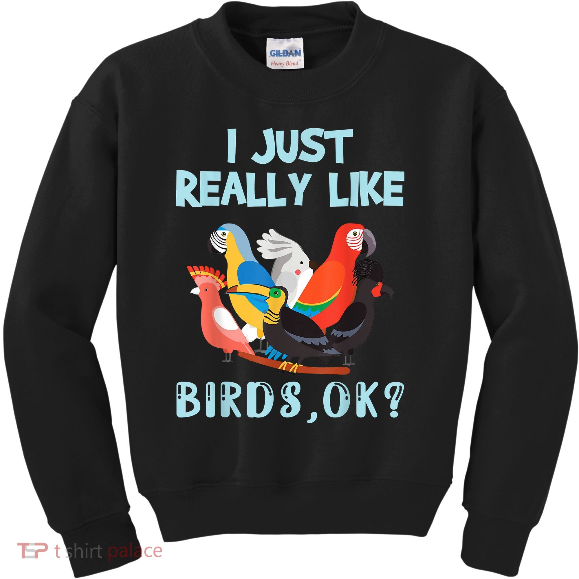 I Just Really Like Birds Ok Funny Toucan Macaw Parrot Kids Sweatshirt