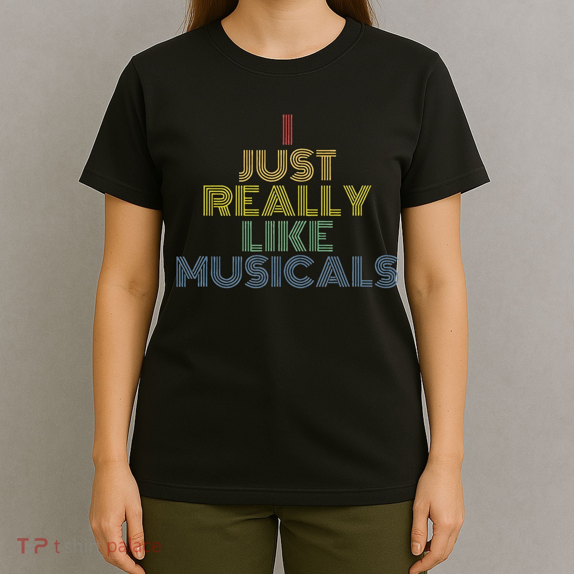 I Just Really Like Musicals Retro 70s Vintage Broadway T-Shirt