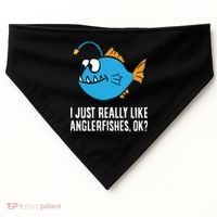 I Just Really Like Anglerfishes Ok? Angler Fish USA-Made Doggie Bandana thumb 0