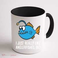 I Just Really Like Anglerfishes Ok? Angler Fish Coffee Mug thumb 1