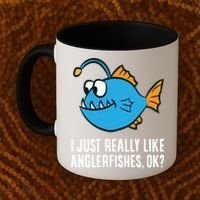 I Just Really Like Anglerfishes Ok? Angler Fish Coffee Mug thumb 2