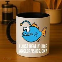 I Just Really Like Anglerfishes Ok? Angler Fish Coffee Mug thumb 4