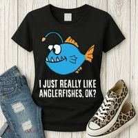 I Just Really Like Anglerfishes Ok? Angler Fish Women's T-Shirt thumb 3