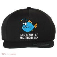 I Just Really Like Anglerfishes Ok? Angler Fish Wool Snapback Cap thumb 0