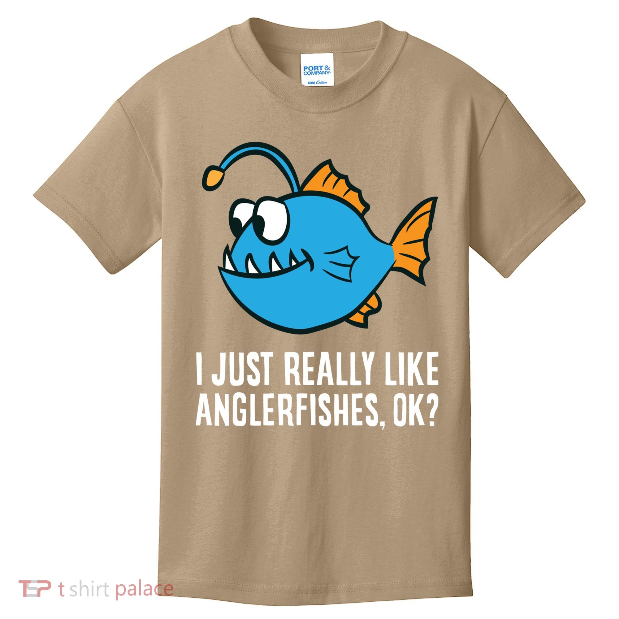 I Just Really Like Anglerfishes Ok? Angler Fish Kids T-Shirt